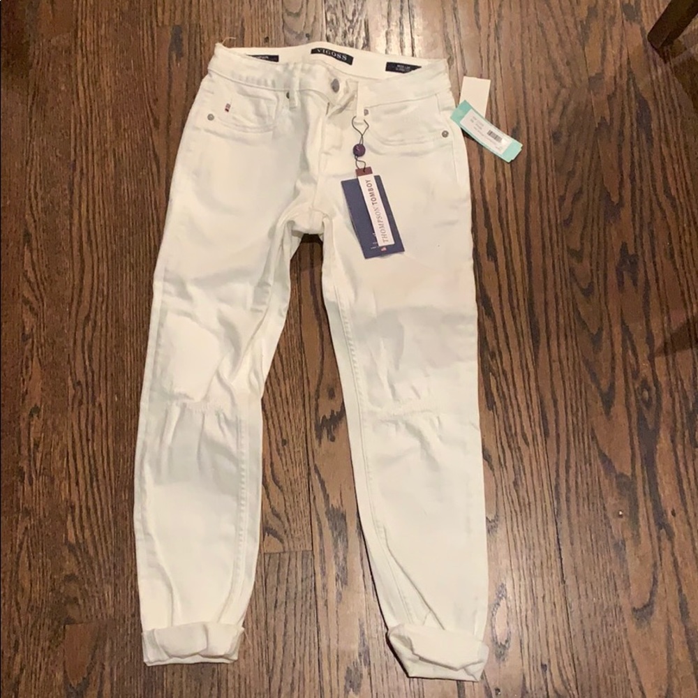 Vigoss Elaine Distressed Girlfriend Jean White.